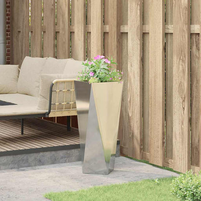 Planteringskärl Silver 30 x 30 x 75 cm Galvaniserat Stål