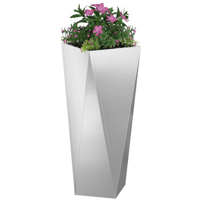 Planteringskärl 2 pcs Silver 30 x 30 x 75 cm Galvaniserat Stål