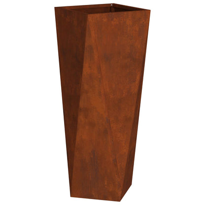 Planteringskärl Rostig 30 x 30 x 75 cm Väderbeständig stål