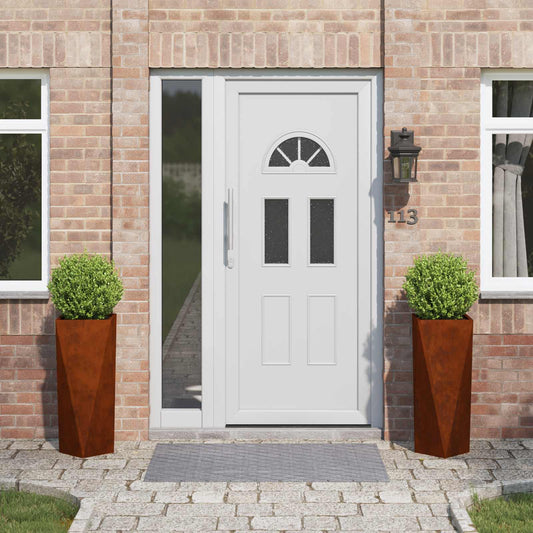 Planteringskärl 2 pcs Rostig 30 x 30 x 75 cm