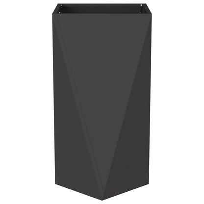 Planteringskärl Svart 40 x 40 x 75 cm Stål