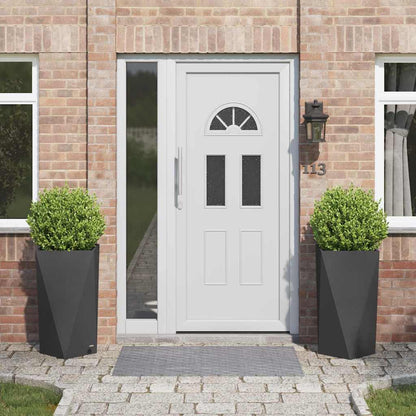 Planteringskärl 2 pcs Svart 40 x 40 x 75 cm Stål