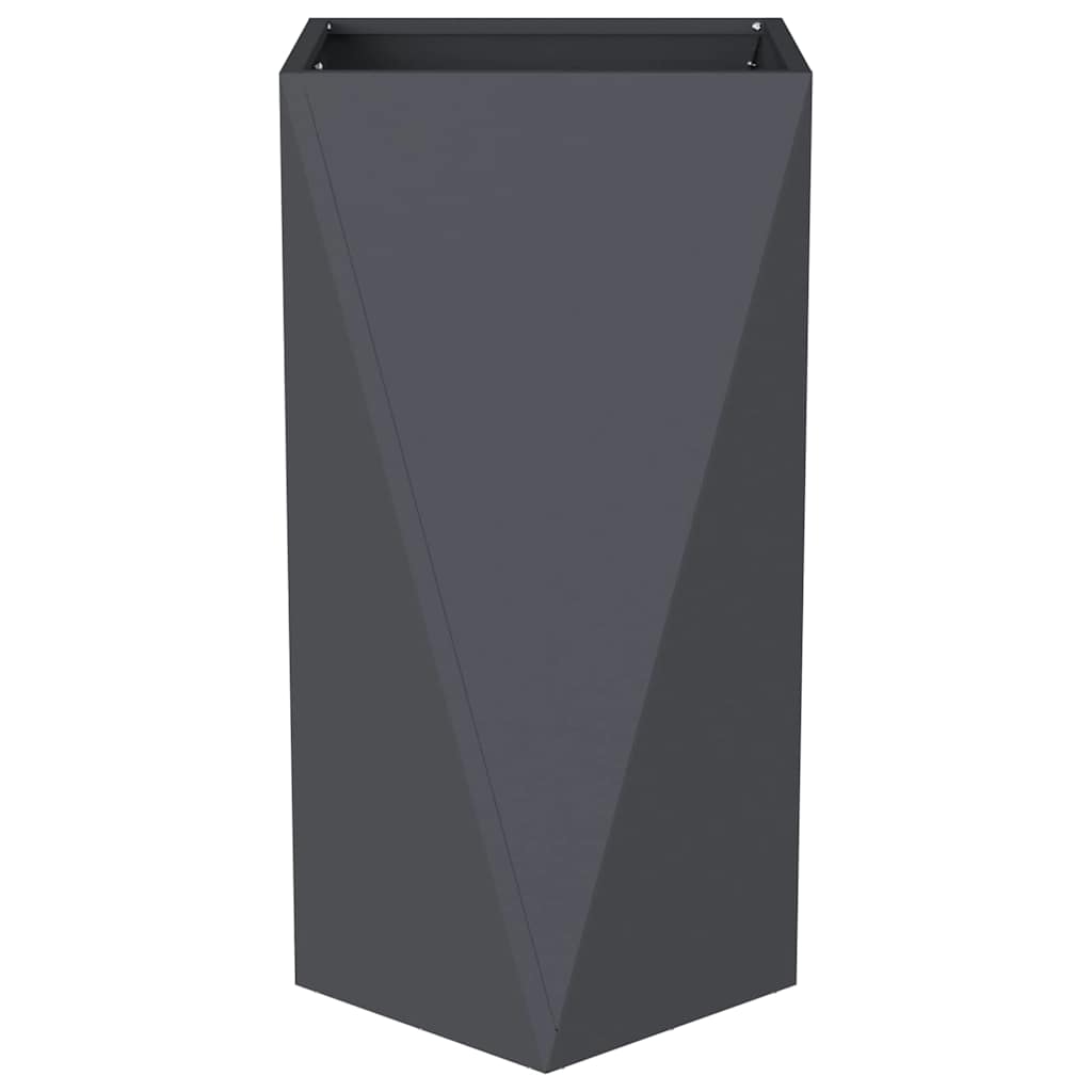 Planteringskärl Antracit 40 x 40 x 75 cm Stål