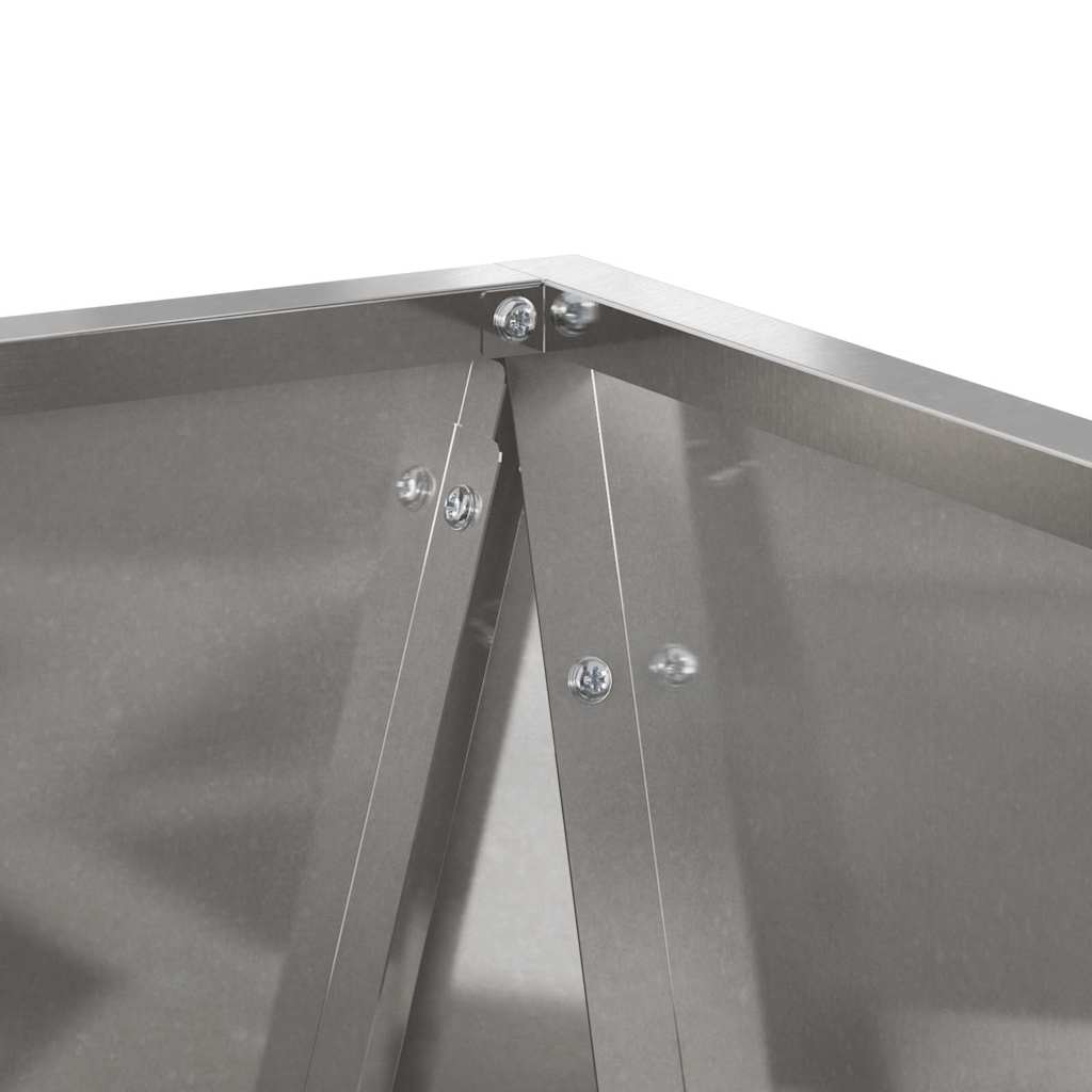 Planteringskärl Silver 40 x 40 x 75 cm Rostfritt stål