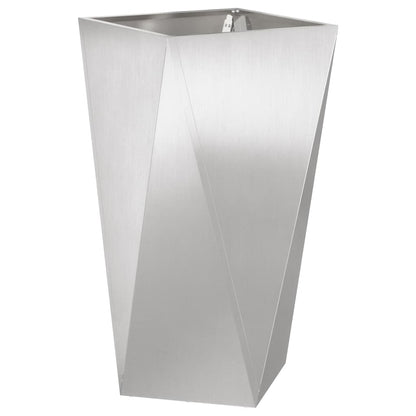 Planteringskärl 2 pcs Silver 40 x 40 x 75 cm Rostfritt stål