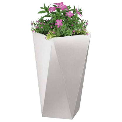 Planteringskärl 2 pcs Silver 40 x 40 x 75 cm Rostfritt stål
