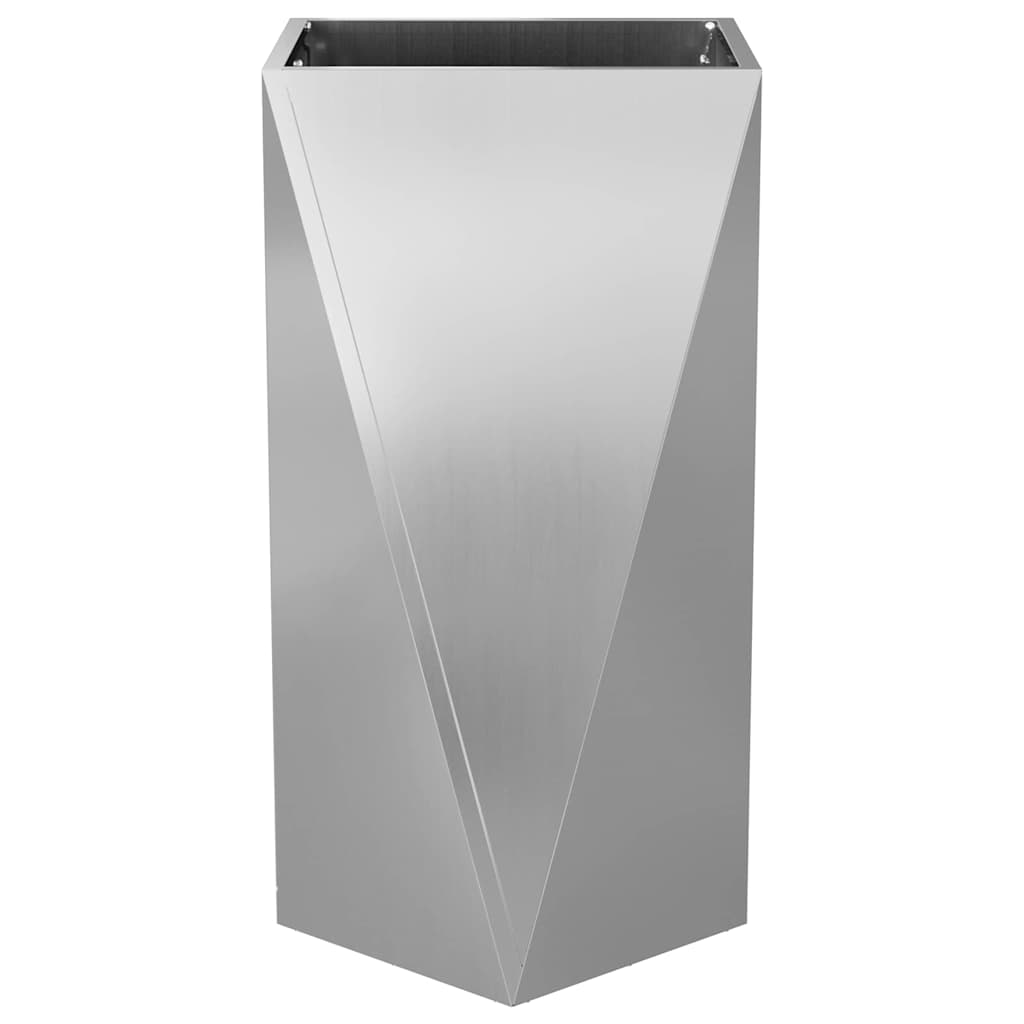 Planteringskärl 2 pcs Silver 40 x 40 x 75 cm Galvaniserat Stål