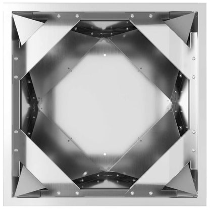 Planteringskärl 2 pcs Silver 40 x 40 x 75 cm Galvaniserat Stål