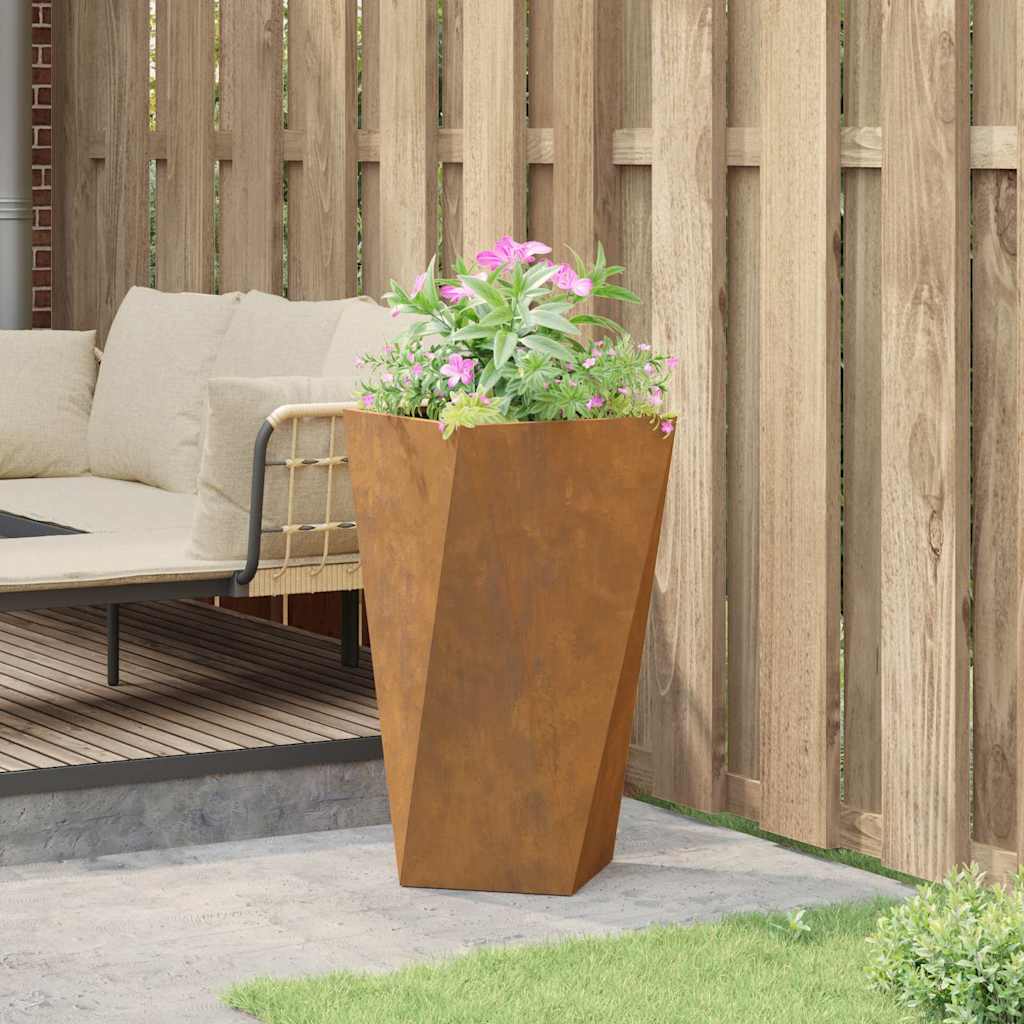 Planteringskärl Rostig 40 x 40 x 75 cm Väderbeständig stål
