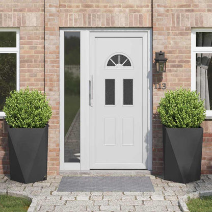 Planteringskärl 2 pcs Svart 50 x 50 x 75 cm Stål