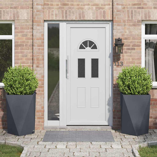 Planteringskärl 2 pcs Antracit 50 x 50 x 75 cm Stål