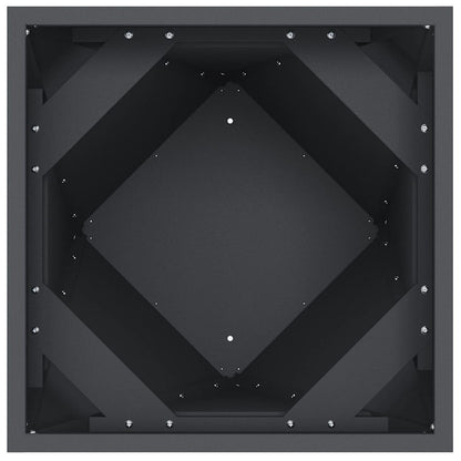 Planteringskärl 2 pcs Antracit 50 x 50 x 75 cm Stål