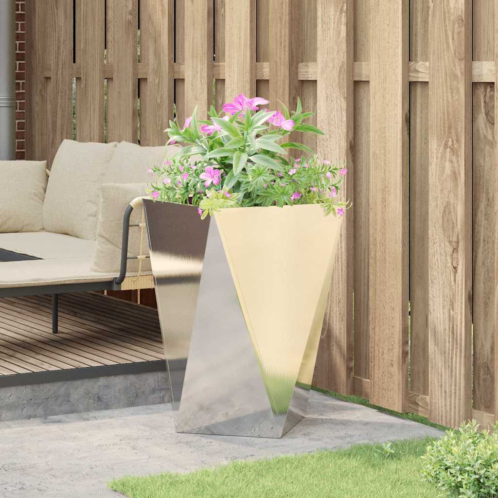 Planteringskärl Silver 50 x 50 x 75 cm Rostfritt stål