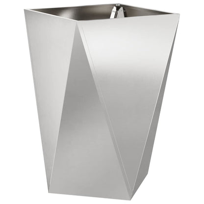 Planteringskärl 2 pcs Silver 50 x 50 x 75 cm Rostfritt stål