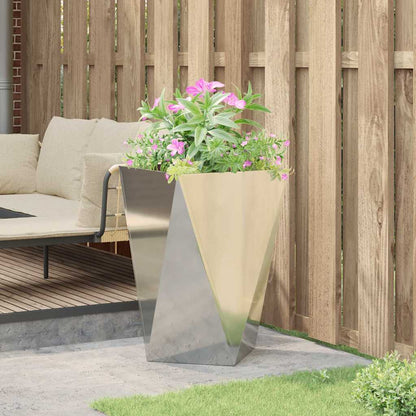 Planteringskärl Silver 50 x 50 x 75 cm Galvaniserat Stål