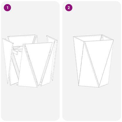 Planteringskärl 2 pcs Silver 50 x 50 x 75 cm Galvaniserat Stål