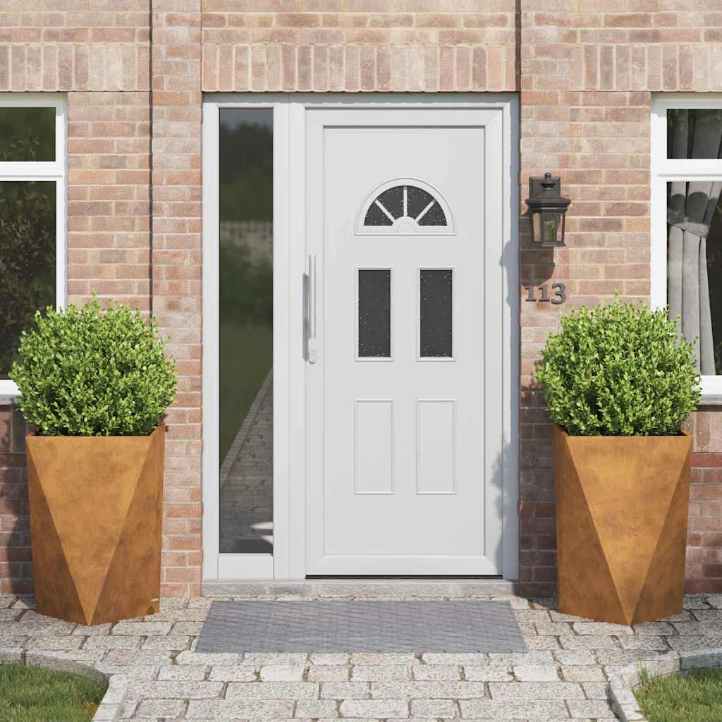 Planteringskärl 2 pcs Rostig 50 x 50 x 75 cm