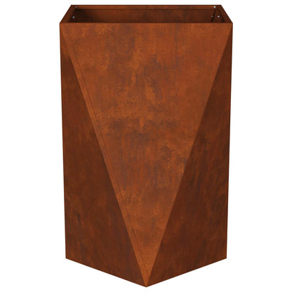 Planteringskärl 2 pcs Rostig 50 x 50 x 75 cm
