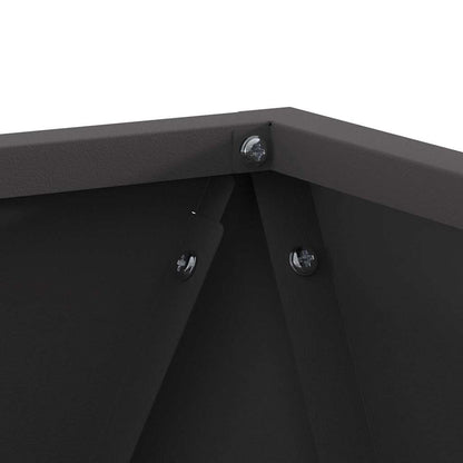 Planteringskärl 2 pcs Svart 30 x 30 x 30 cm Stål