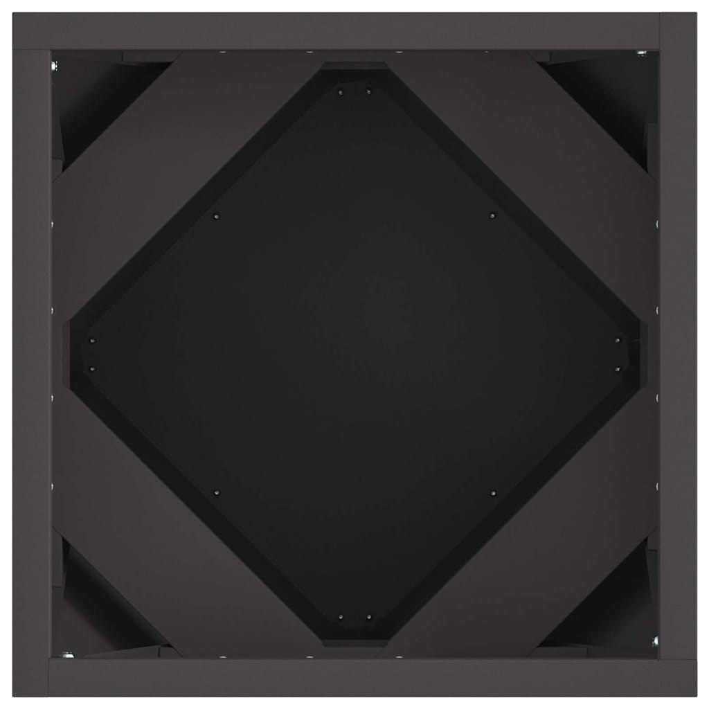 Planteringskärl 2 pcs Svart 30 x 30 x 30 cm Stål