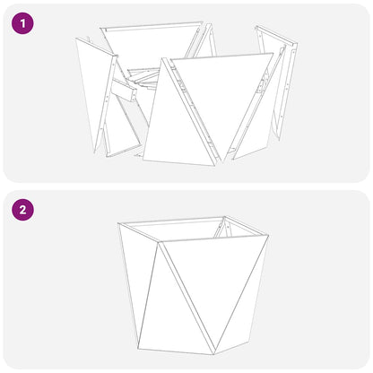 Planteringskärl 2 pcs Vit 30 x 30 x 30 cm Stål