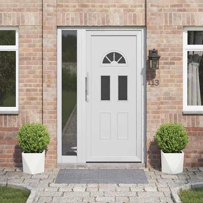 Planteringskärl 2 pcs Vit 30 x 30 x 30 cm Stål