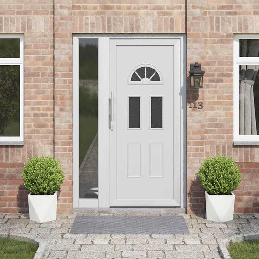 Planteringskärl 2 pcs Vit 30 x 30 x 30 cm Stål