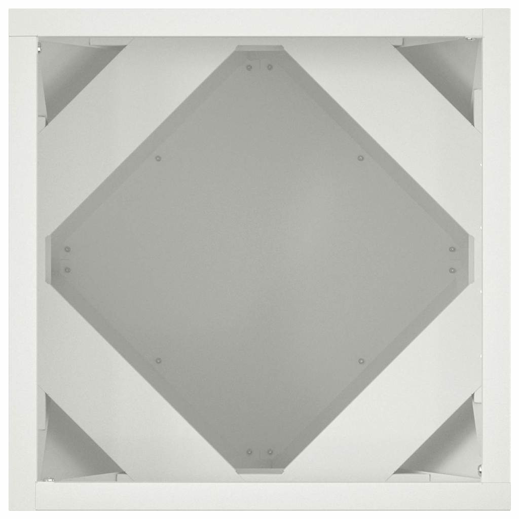 Planteringskärl 2 pcs Vit 30 x 30 x 30 cm Stål