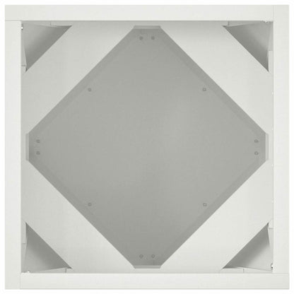 Planteringskärl 2 pcs Vit 30 x 30 x 30 cm Stål