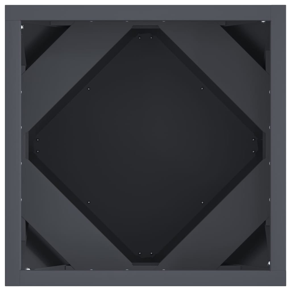 Planteringskärl 2 pcs Antracit 30 x 30 x 30 cm Stål