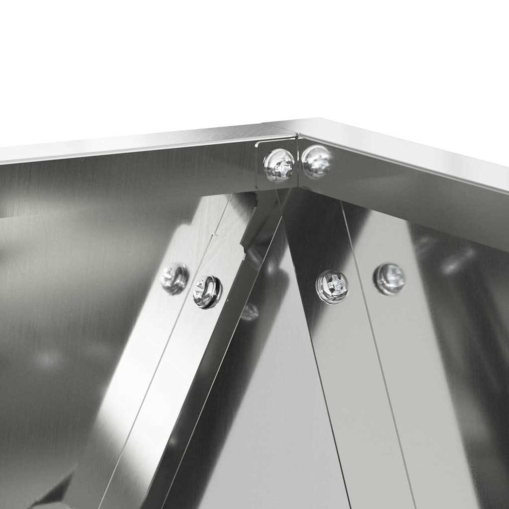 Planteringskärl 2 pcs Silver 30 x 30 x 30 cm Galvaniserat Stål