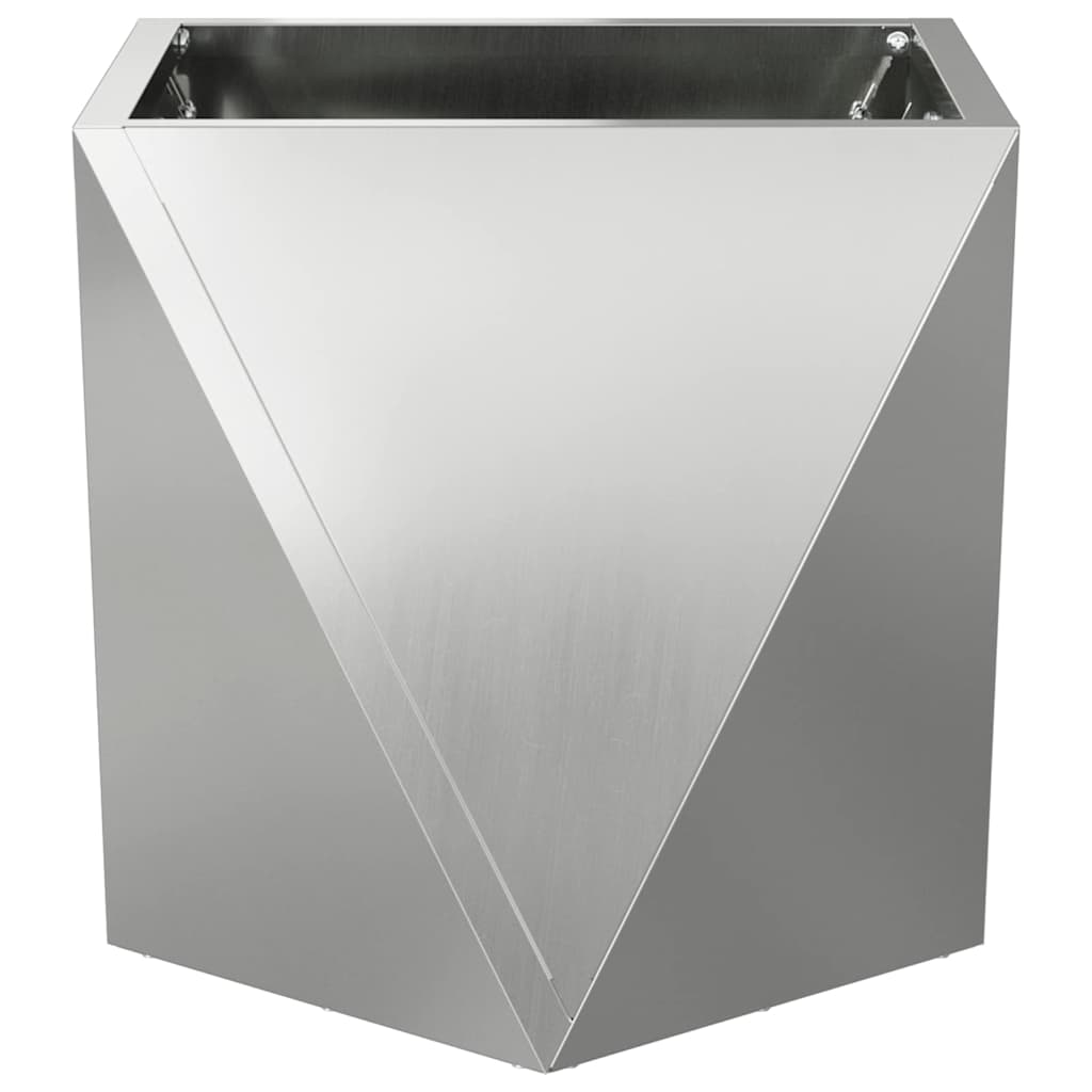 Planteringskärl 2 pcs Silver 30 x 30 x 30 cm Galvaniserat Stål