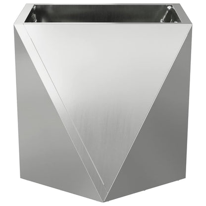 Planteringskärl 2 pcs Silver 30 x 30 x 30 cm Galvaniserat Stål