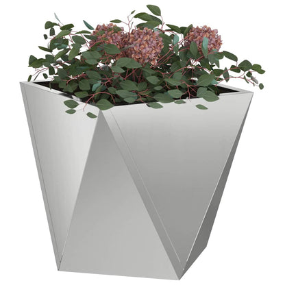 Planteringskärl 2 pcs Silver 30 x 30 x 30 cm Galvaniserat Stål