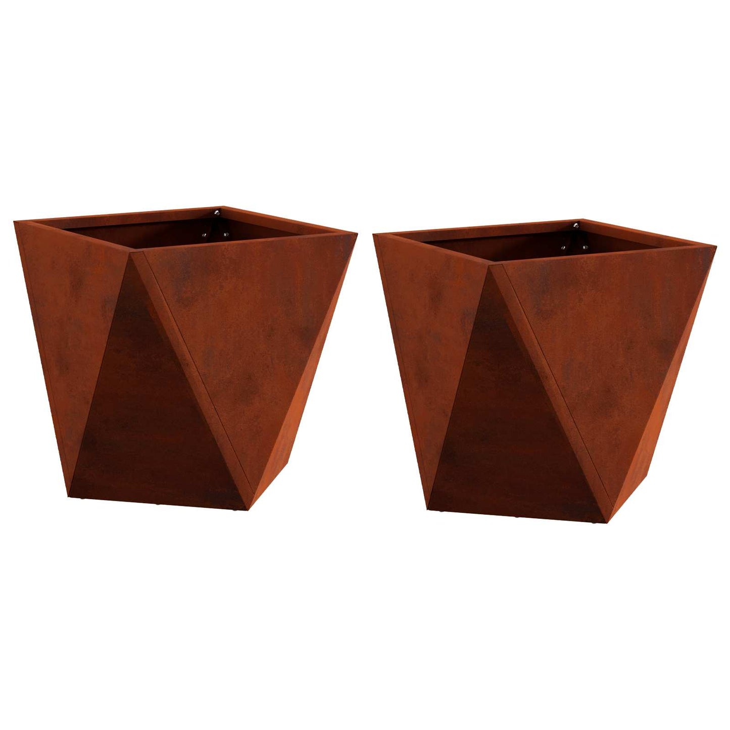 Planteringskärl 2 pcs Rostig 30 x 30 x 30 cm
