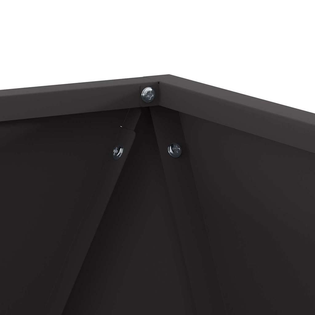 Planteringskärl 2 pcs Svart 40 x 40 x 40 cm Stål