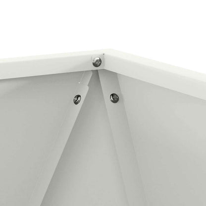 Planteringskärl 2 pcs Vit 40 x 40 x 40 cm Stål