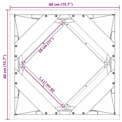 Planteringskärl Antracit 40 x 40 x 40 cm Stål