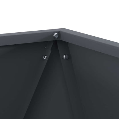 Planteringskärl 2 pcs Antracit 40 x 40 x 40 cm Stål