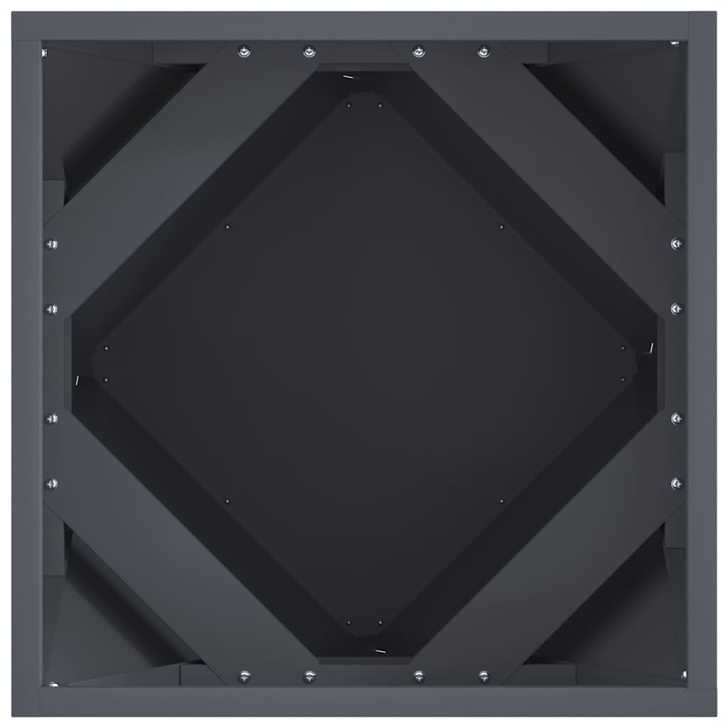 Planteringskärl 2 pcs Antracit 40 x 40 x 40 cm Stål