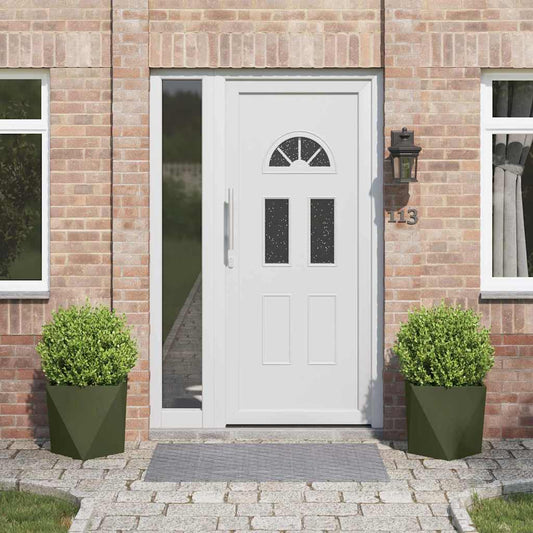 Planteringskärl 2 pcs Olivgrön 40 x 40 x 40 cm Stål