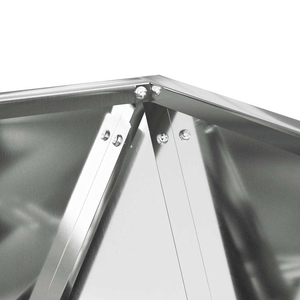 Planteringskärl 2 pcs Silver 40 x 40 x 40 cm Galvaniserat Stål