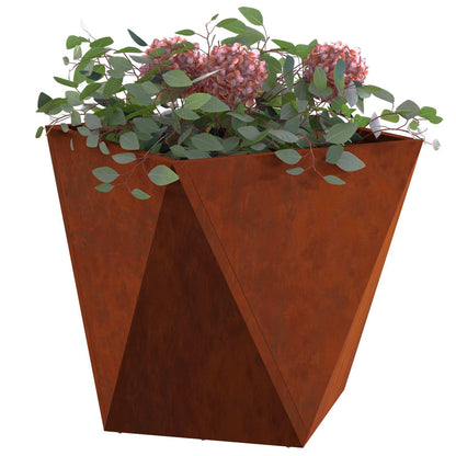 Planteringskärl 2 pcs Rostig 40 x 40 x 40 cm