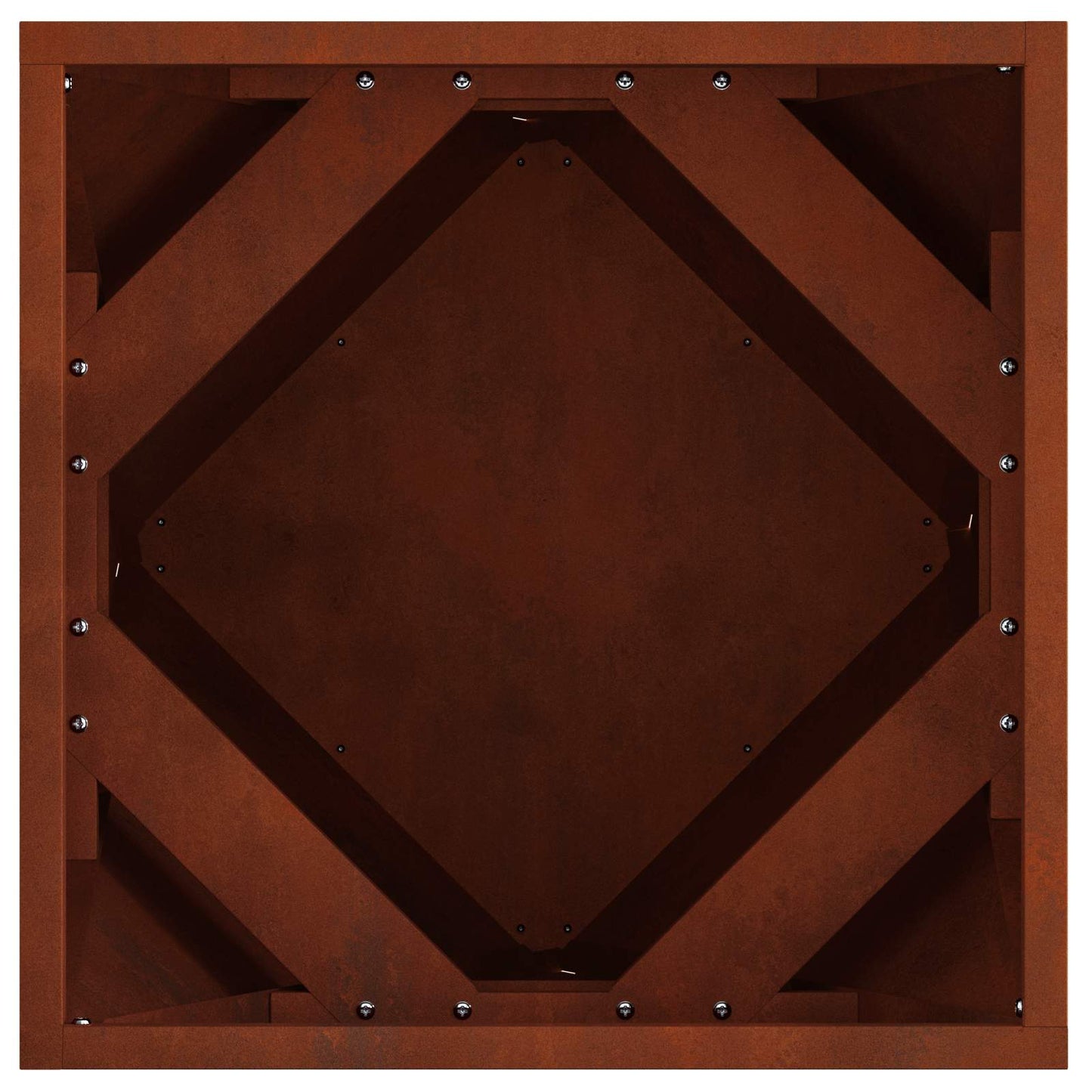 Planteringskärl 2 pcs Rostig 40 x 40 x 40 cm