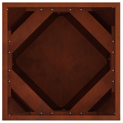 Planteringskärl 2 pcs Rostig 40 x 40 x 40 cm