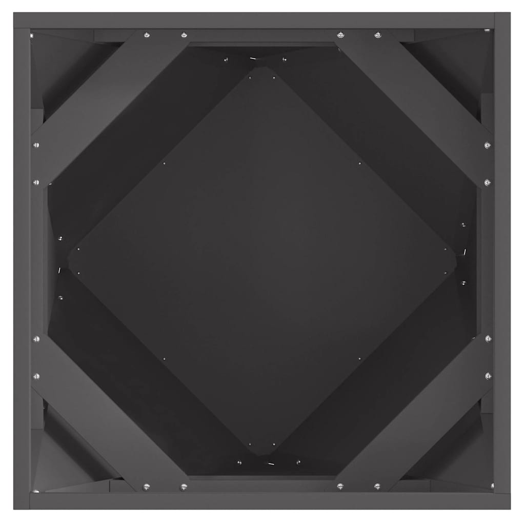 Planteringskärl Svart 50 x 50 x 50 cm Stål