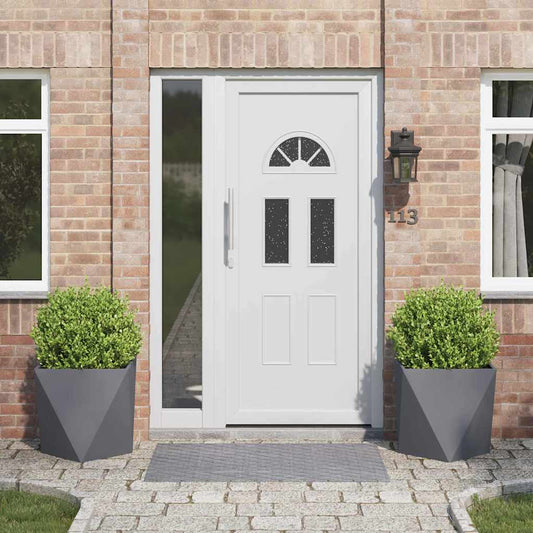 Planteringskärl 2 pcs Antracit 50 x 50 x 50 cm Stål