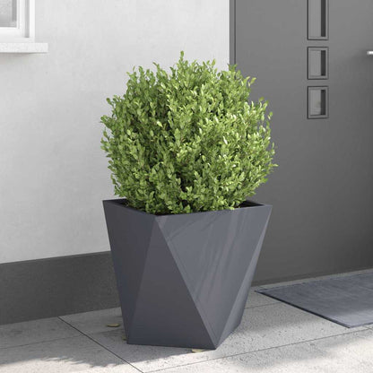 Planteringskärl 2 pcs Antracit 50 x 50 x 50 cm Stål