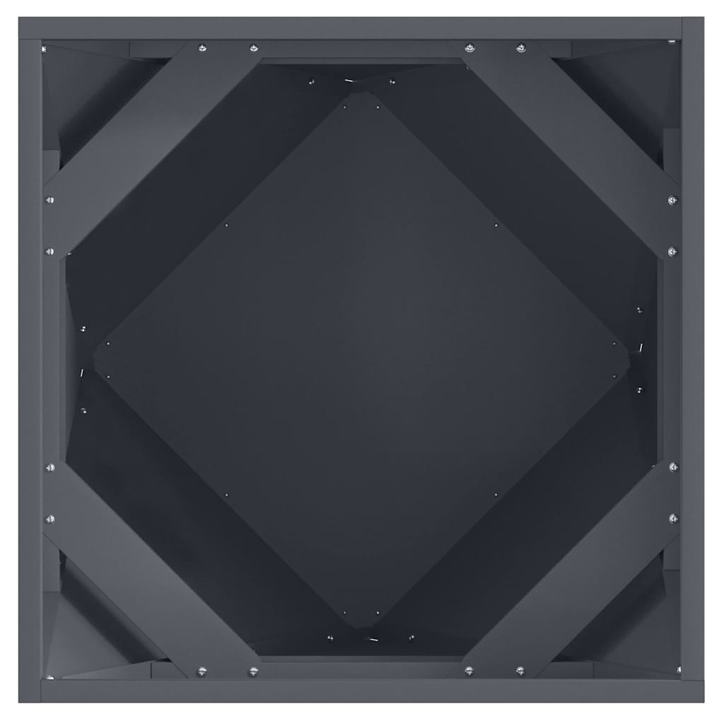 Planteringskärl 2 pcs Antracit 50 x 50 x 50 cm Stål