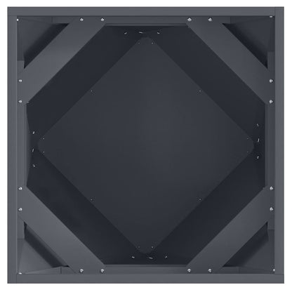 Planteringskärl 2 pcs Antracit 50 x 50 x 50 cm Stål